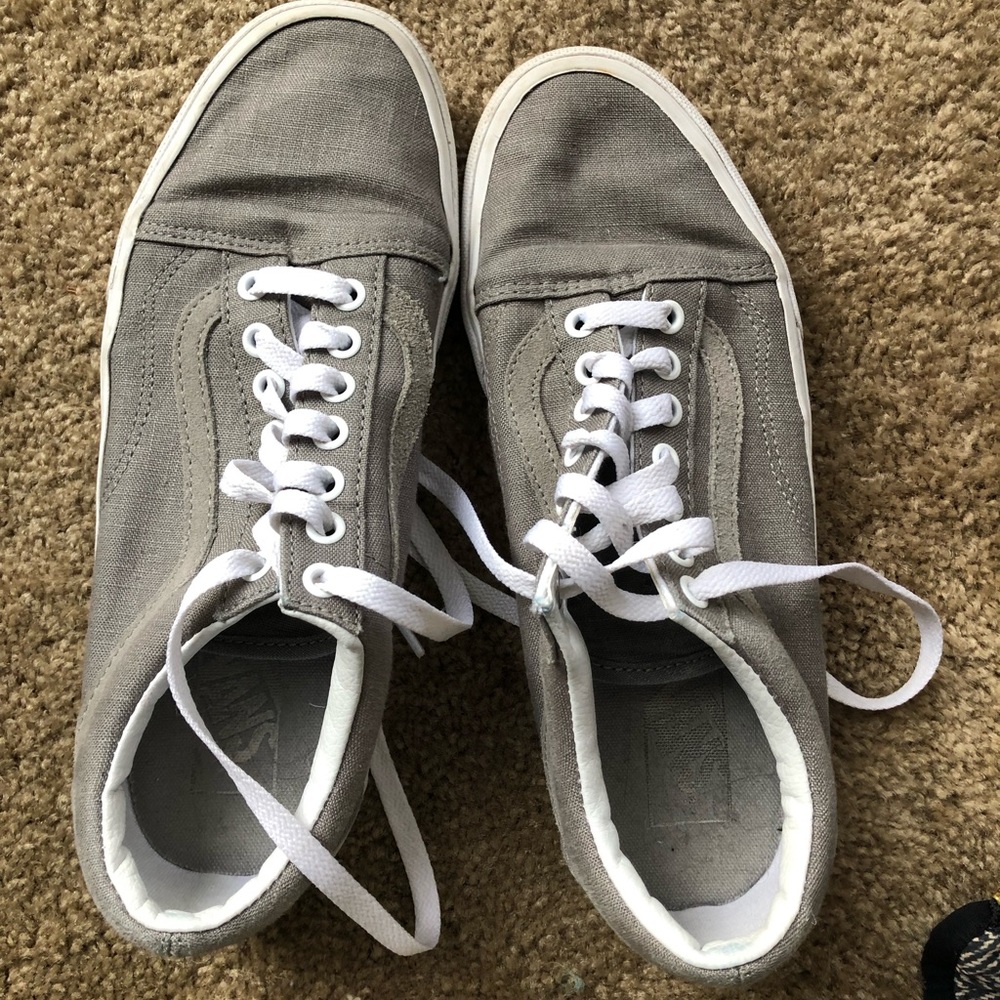 Gray old skool vans